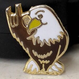 Love Bald Eagle Enamel Pin‎ Pinback Button Lapel Metal Flying Flight Pilot